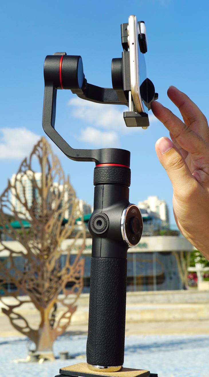 AFI V5 ausdehnbarer Hand3-Achsen Gimbal-Stabilisator für IPhone Smartphone und Gopro-Held 5 Schwarzes / 4/3 + / 3 stützt Gesichts-Gegenstand